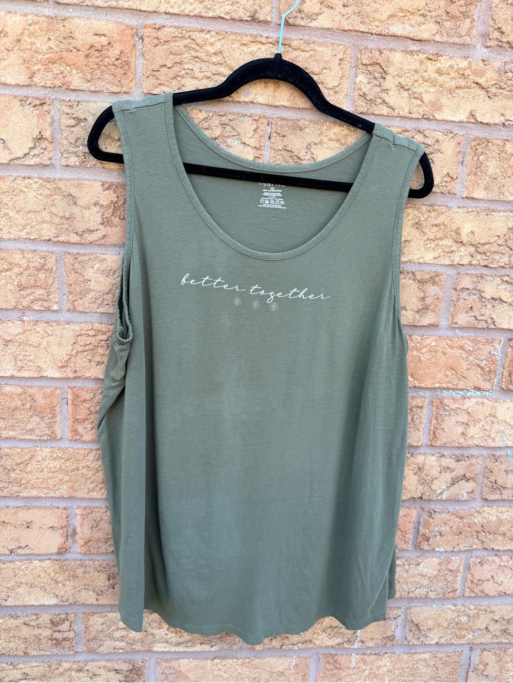 10/$25 • Mystyle “Better Together” Scoop Neck Cotton Tank